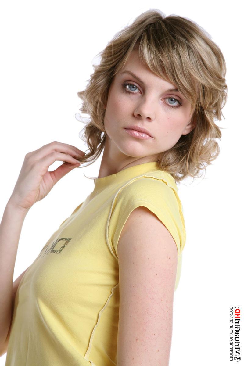 16P Adorable blonde Maggie stripping in a short skirt