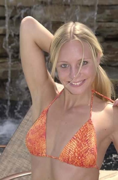 15P Adorable blonde sunbathing