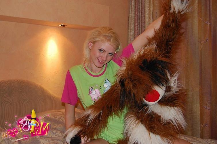 17P Adorable young blonde coed exposing her petite shaved pinkhole