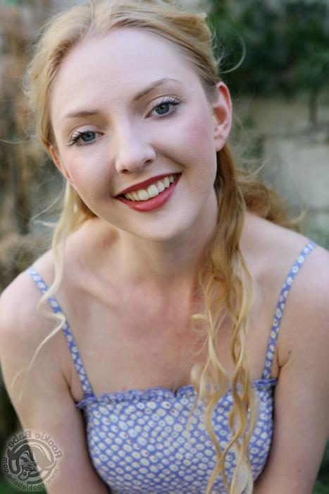 16P Adorable blonde cutie pie shows her tits outdoors