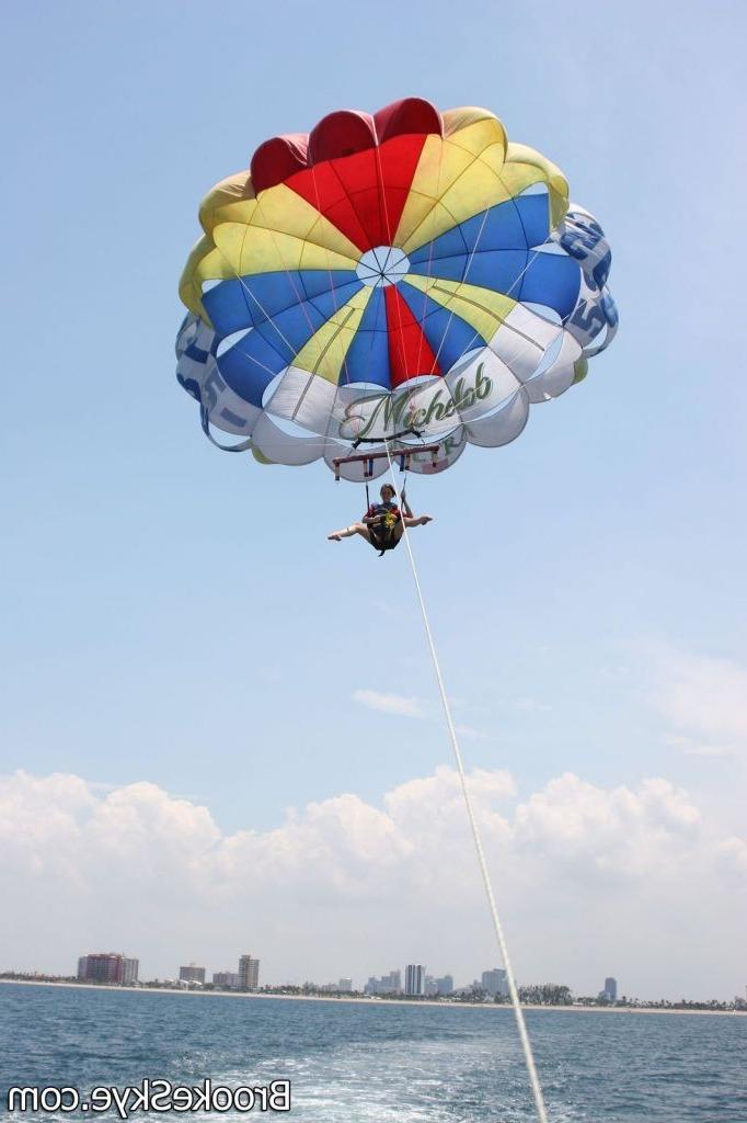16P Brooke Skye :: Lovely teen flying by parachute and making lesbian love on the bo