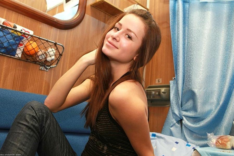 17P Adorable young amateur brunette showing her perfect juicy tits