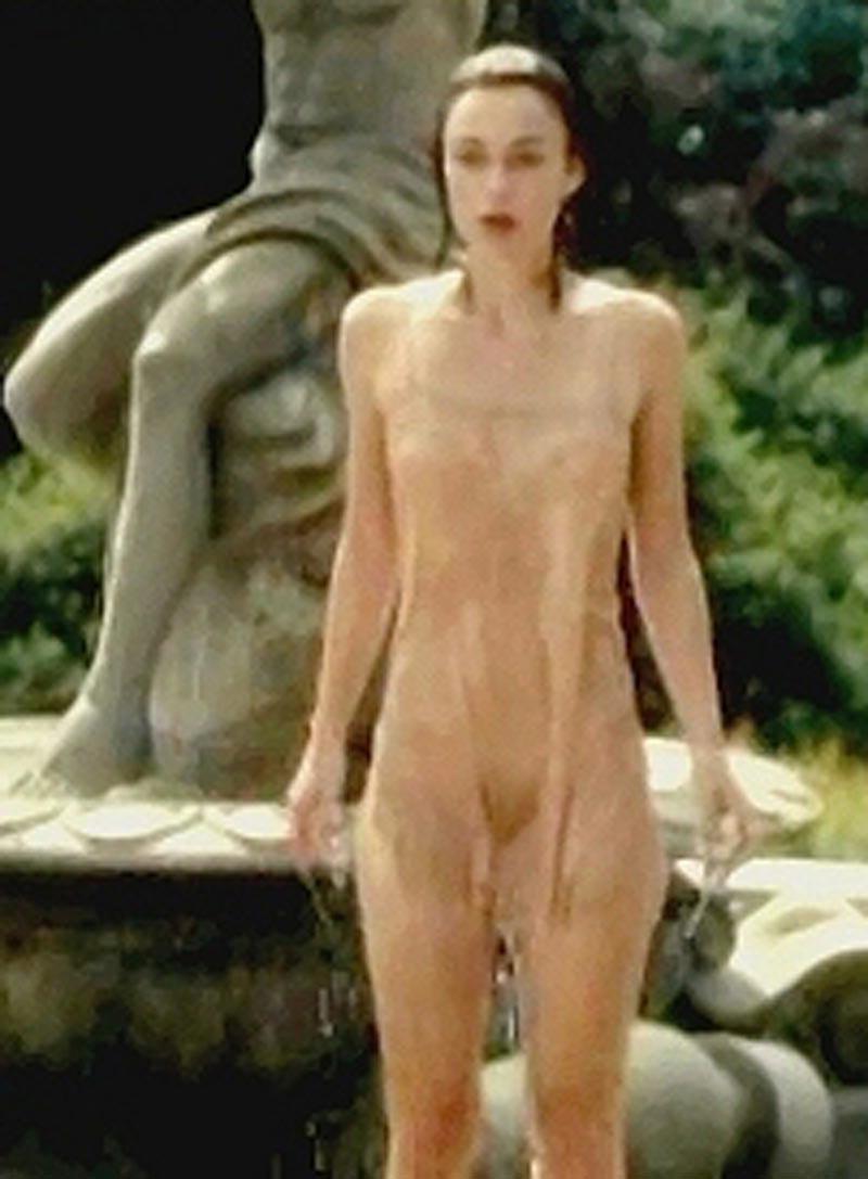 16P Keira Knightley exposing adorable tits by window