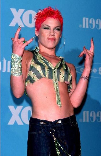 15P Lovely sexy singer Pink posing very hot