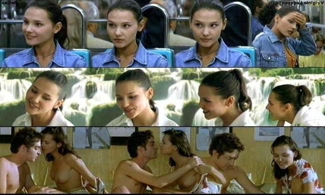 16P France adorable actress Virginie Ledoyen shows nude tits