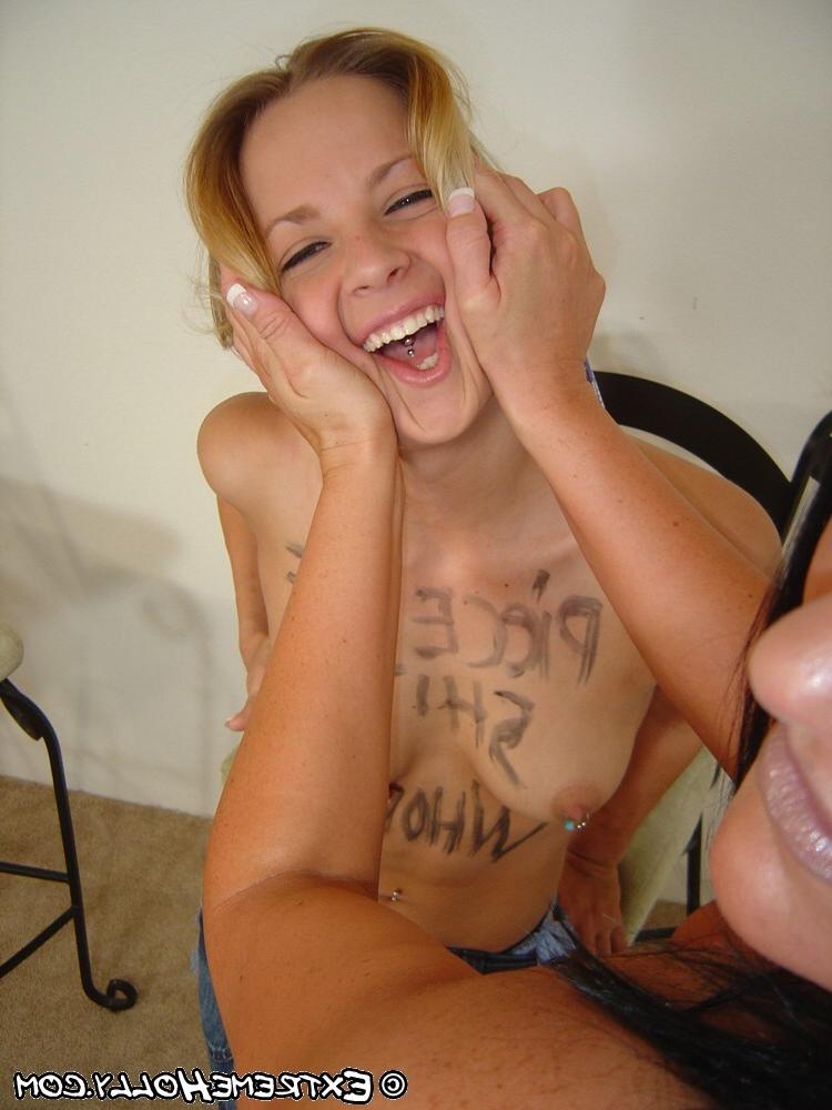 15P This extreme slut Holly abusing her cockwhore girlfriend