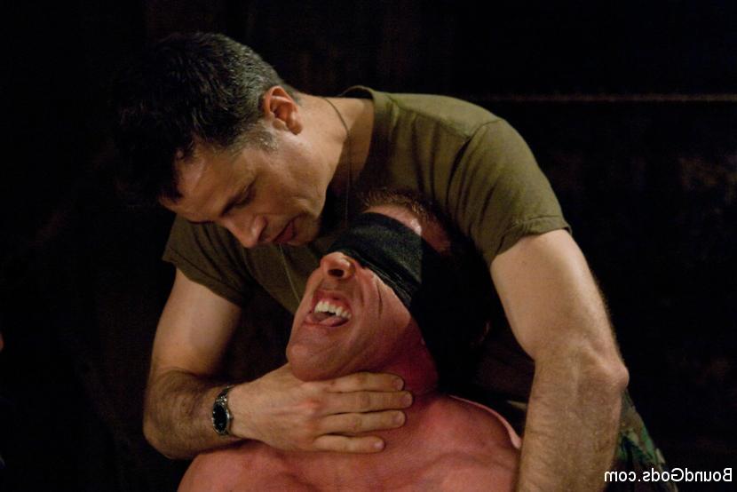 12P Three doms abuse and fuck Derek during a live shoot