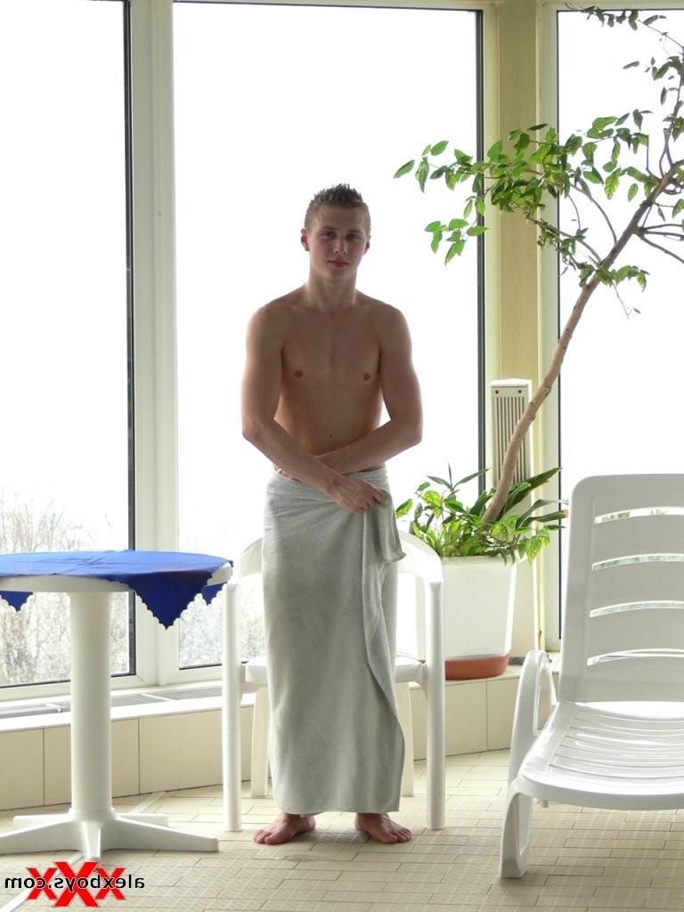 12P Lovely gay twink boy wet pool fun