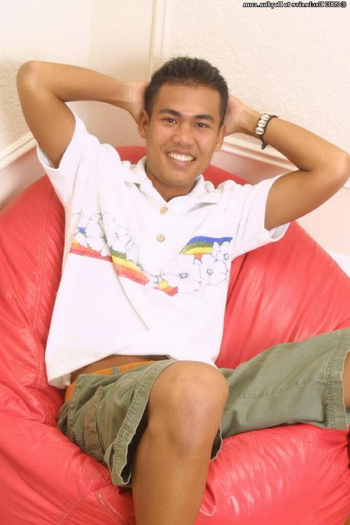 16P Adorable exotic gay boy jerks his stiff meat pole