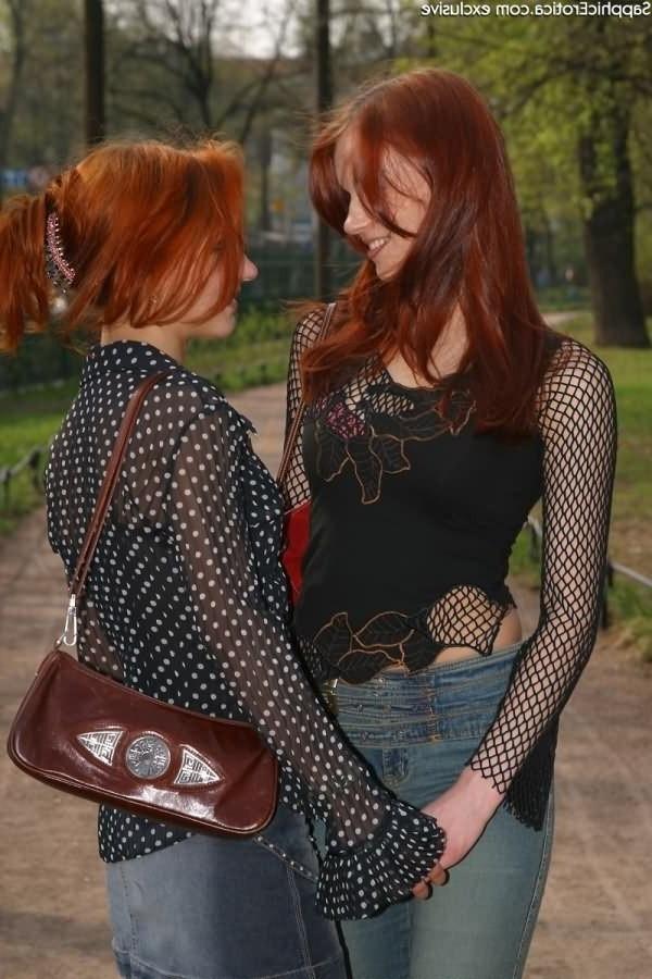 16P Adorable redheads have amateur lesbian sex kissing and licking