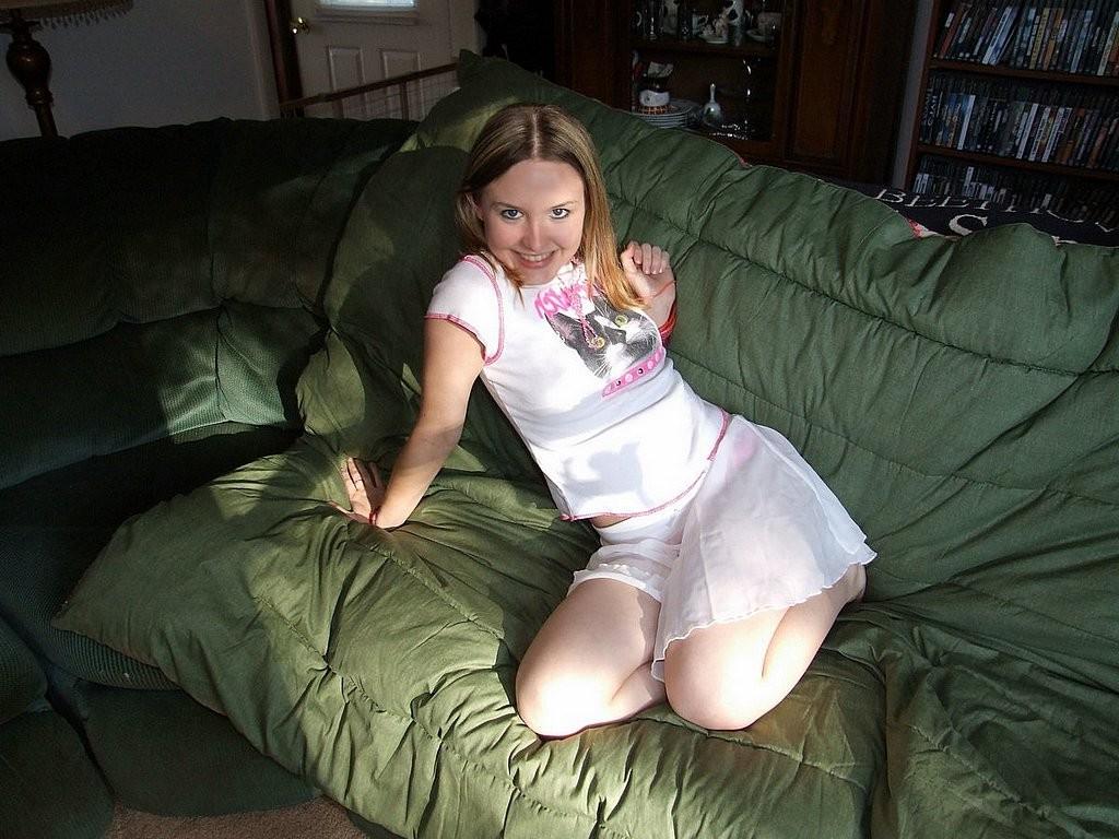 15P Adorable petite teenie taking off her pink panties