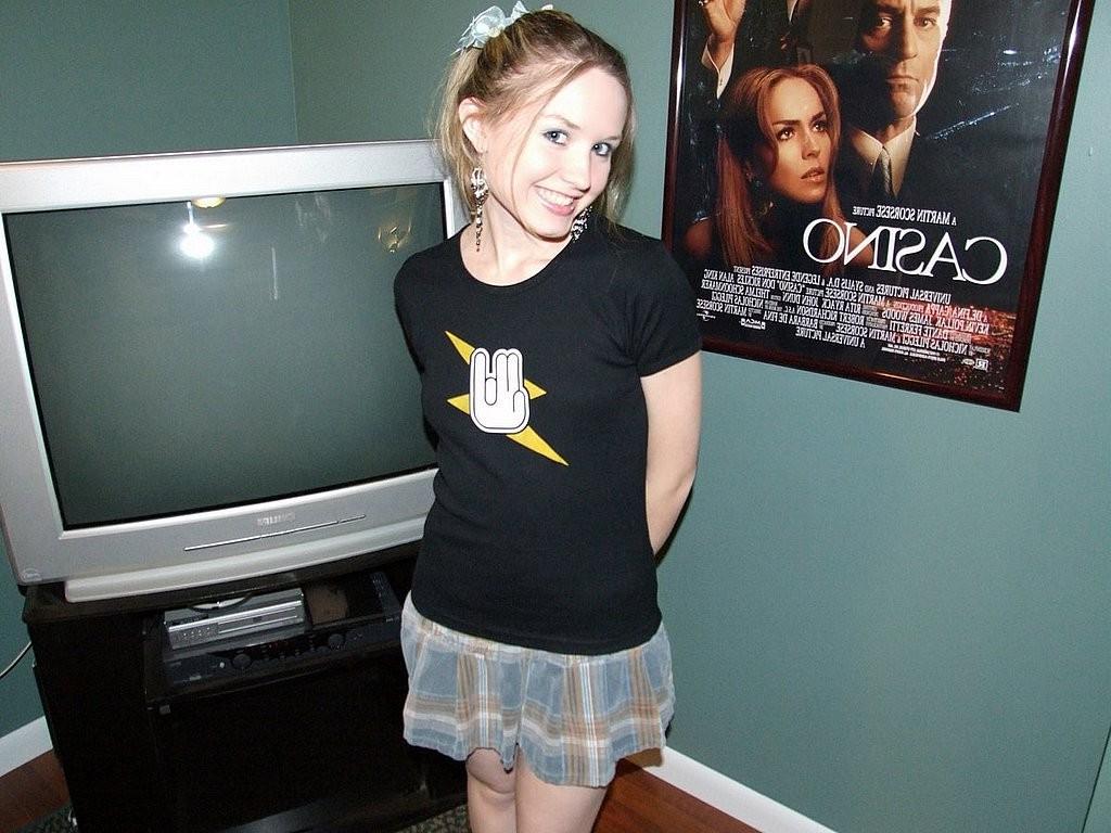 15P Petite schoolgirl getting horny and showing her tiny tits