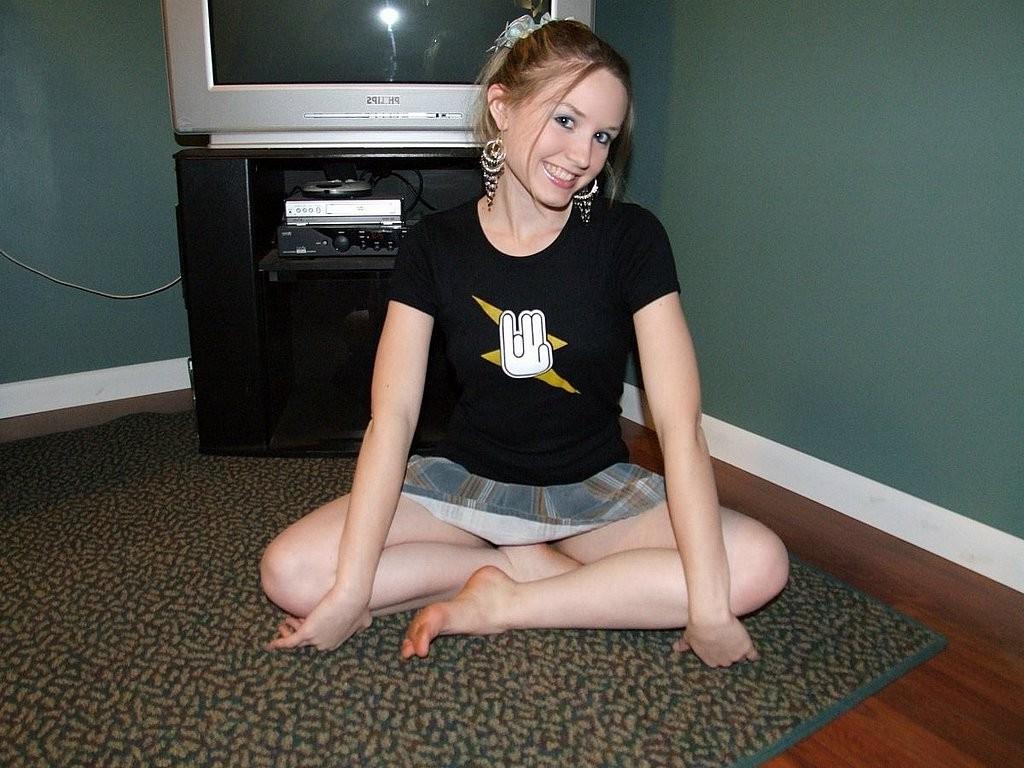 15P Petite schoolgirl getting horny and showing her tiny tits