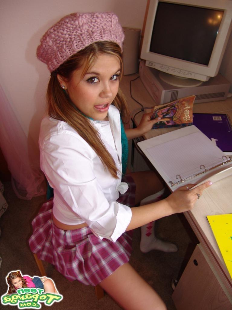 16P An adorable teen babe is teasing and seducing