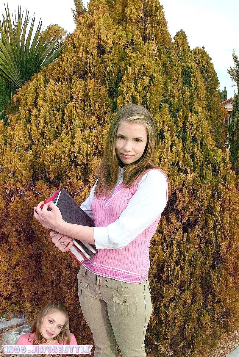 16P Sweet adorable schoolgirl strips down very slowly
