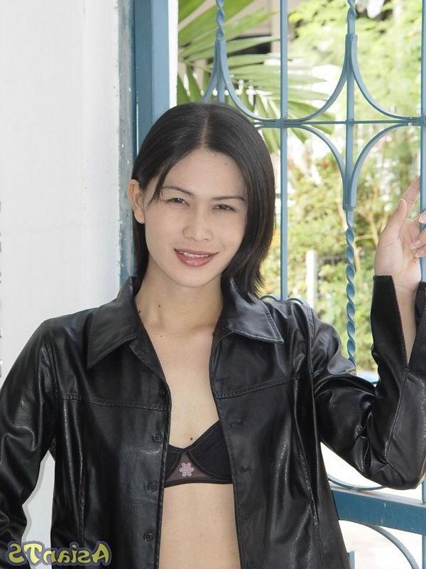 14P Adorable asian ladyboy gets her cock rock hard