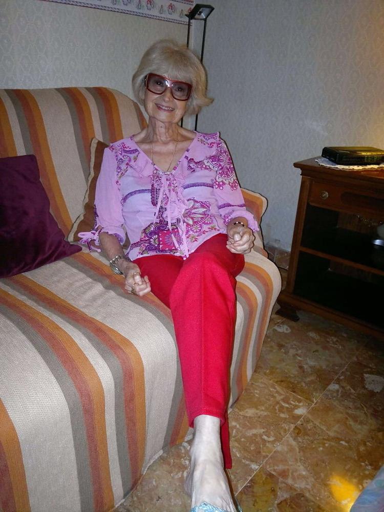 13P Adorable non-nude very old granny