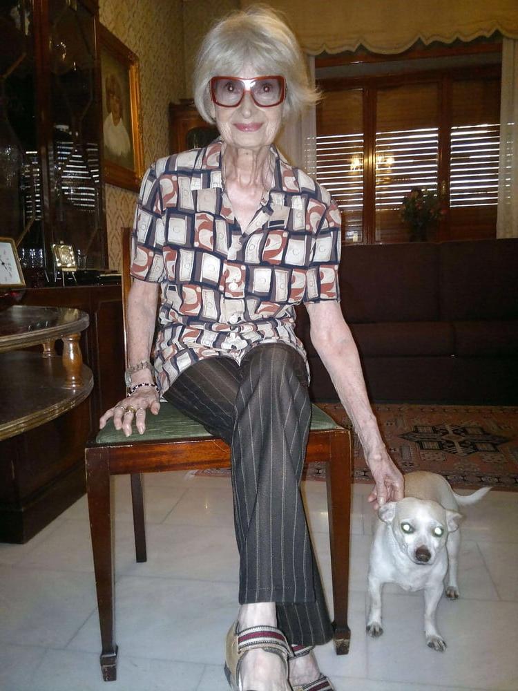 13P Adorable non-nude very old granny