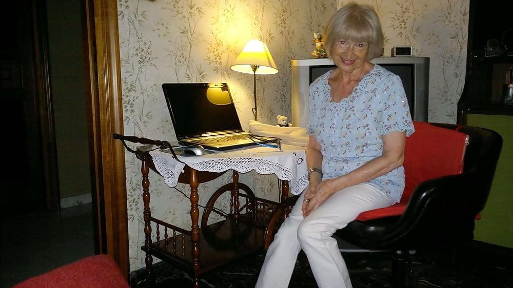 13P Adorable non-nude very old granny