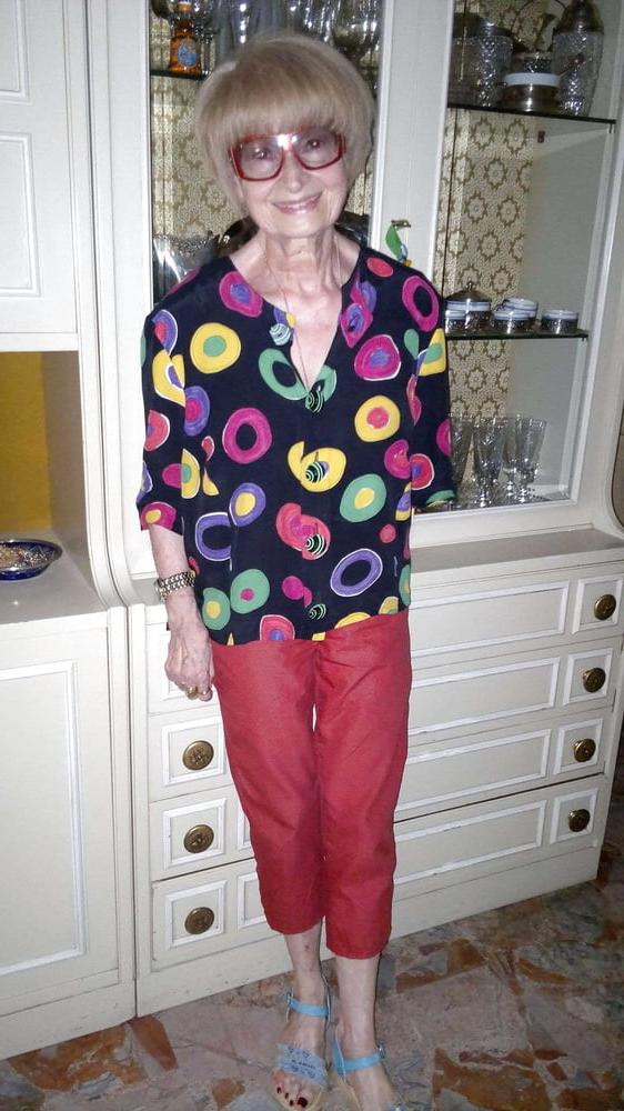 13P Adorable non-nude very old granny