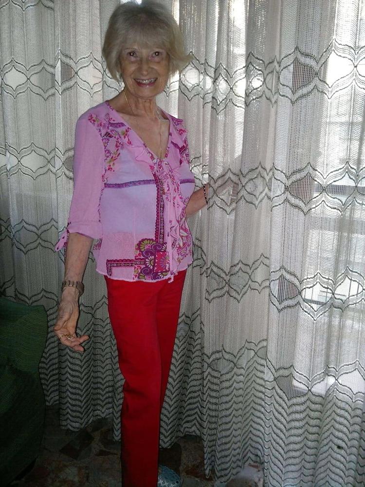 13P Adorable non-nude very old granny