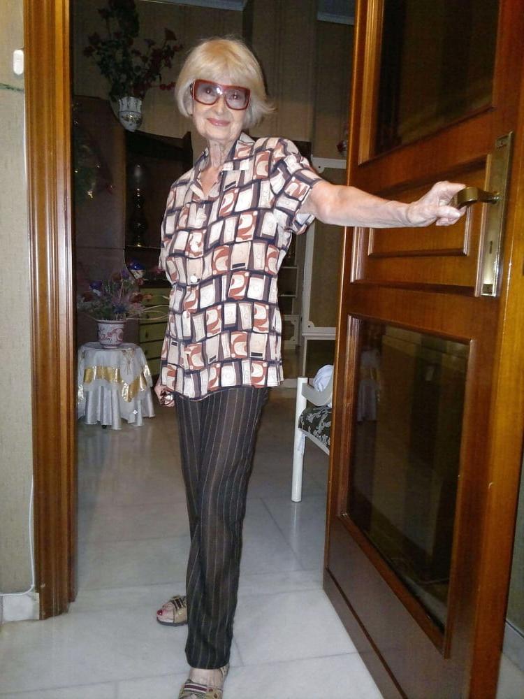 13P Adorable non-nude very old granny