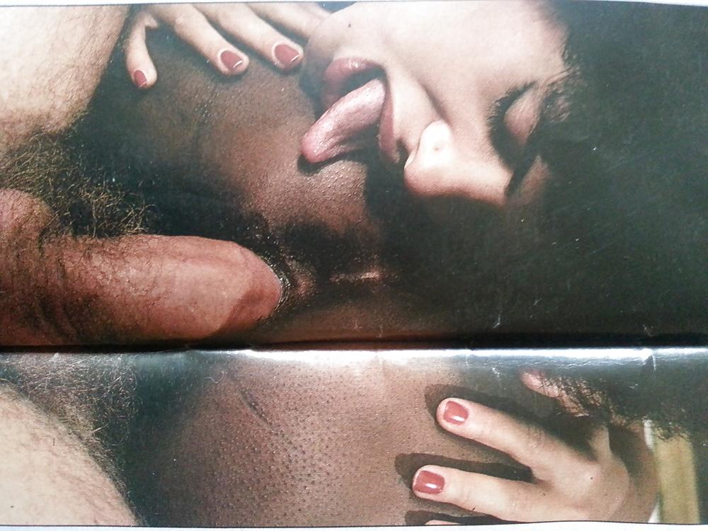 25P Vintage African slut in threesome