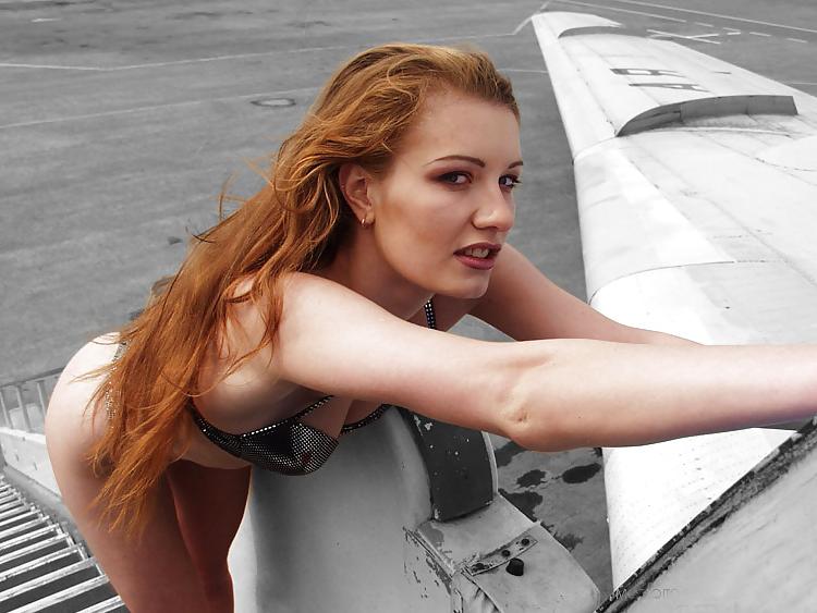 11P Flexible Girl On The Airplane
