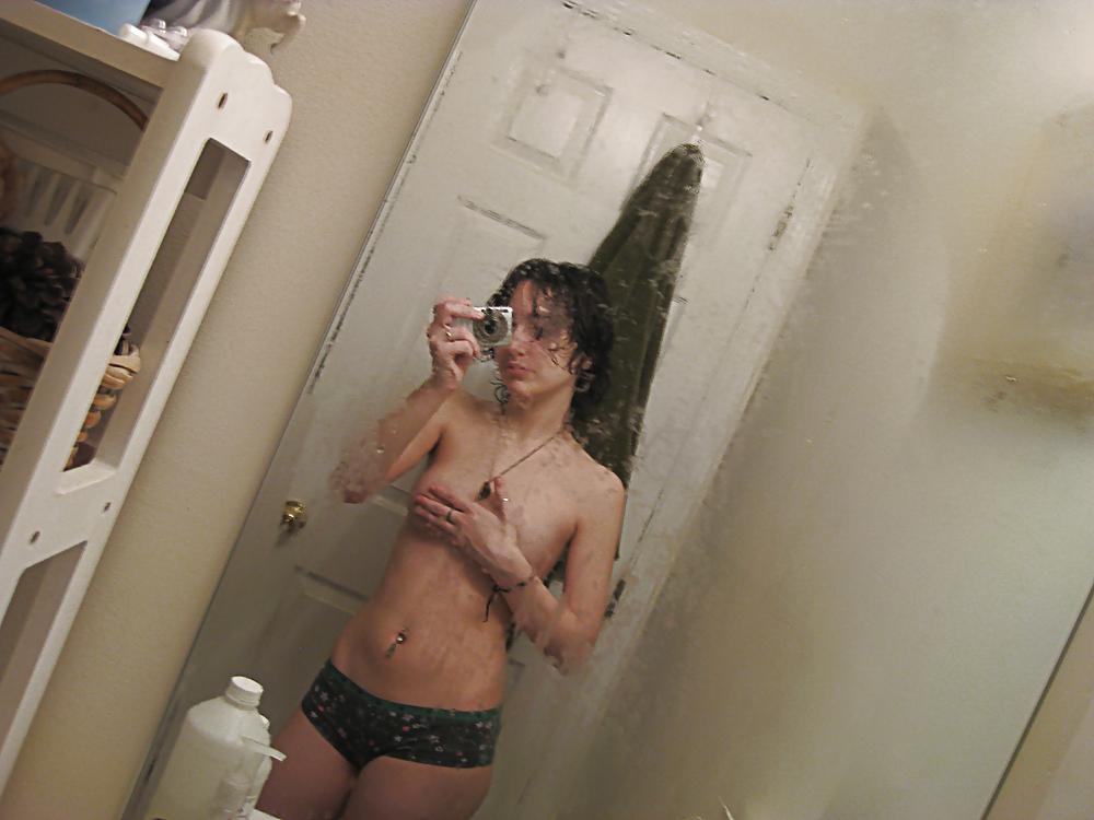 25P Young petite teen shows it all