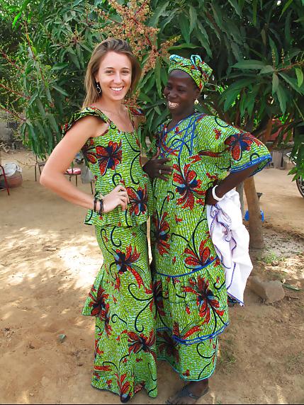 7P White ladies in African clothes