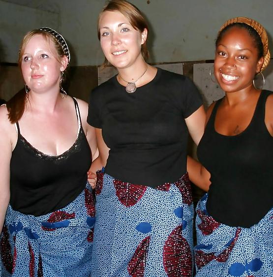 7P White ladies in African clothes