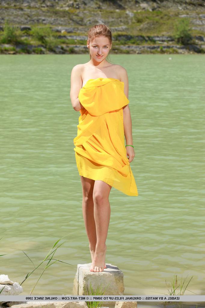 18P Beach babe Izabel A showing off sexy teen legs for outdoor glamour spread