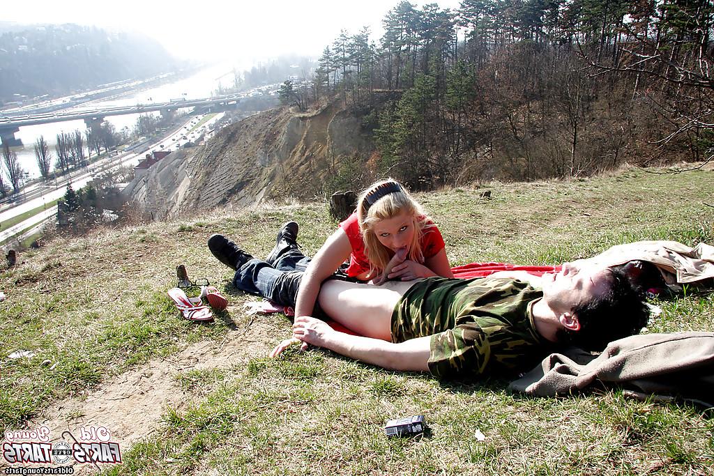 16P Sexy MILF with big melons Sandra R gets nailed hardcore outdoor