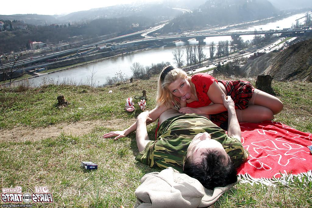16P Sexy MILF with big melons Sandra R gets nailed hardcore outdoor