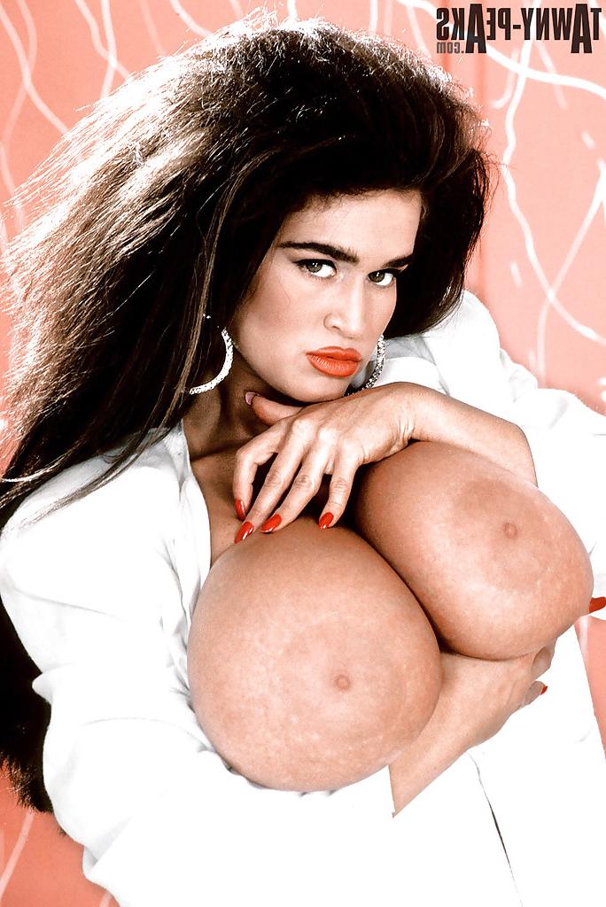 16P Stocking attired aged brunette pornstar Tawny Peaks unveiling massive tits