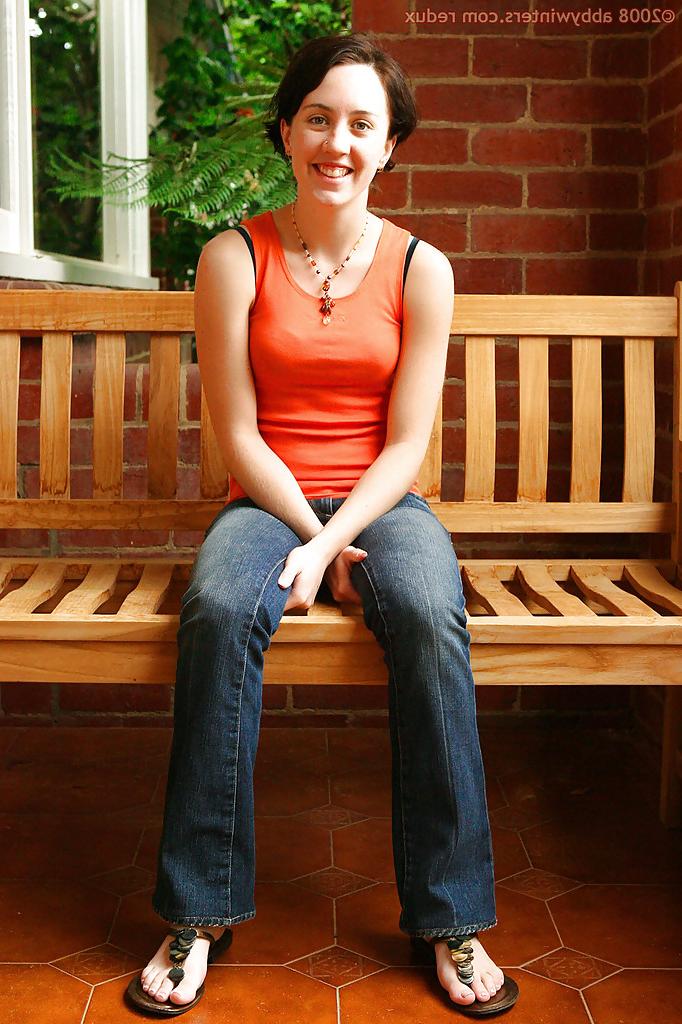 16P Amateur chick Katy gets naked outdoors and fingers her clitoris