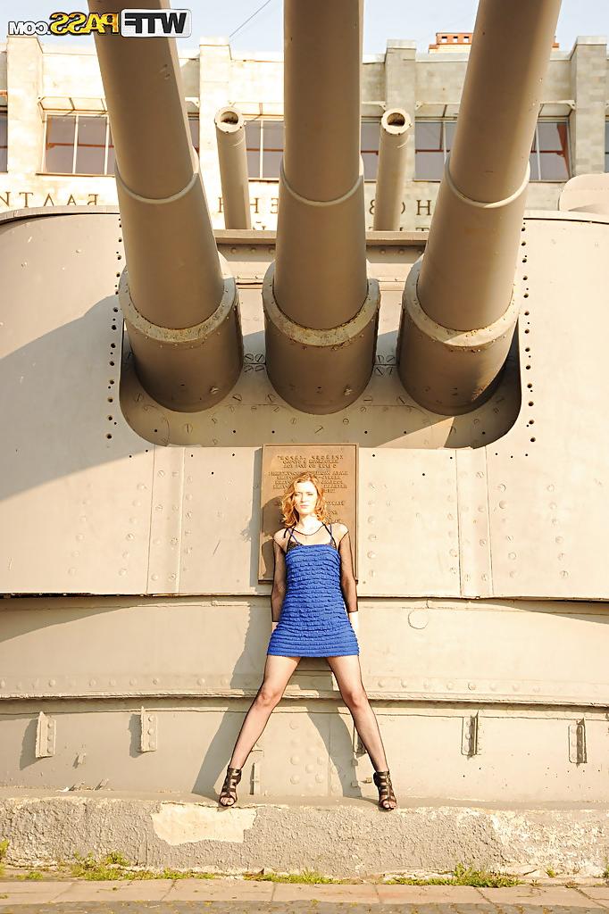 16P Amazingly lovely babe in pantyhose smoking and doing upskirt outdoor