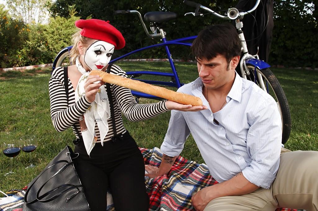 16P Arousing teenage mimic Lexi Belle sucks and fucks a hard cock outdoor