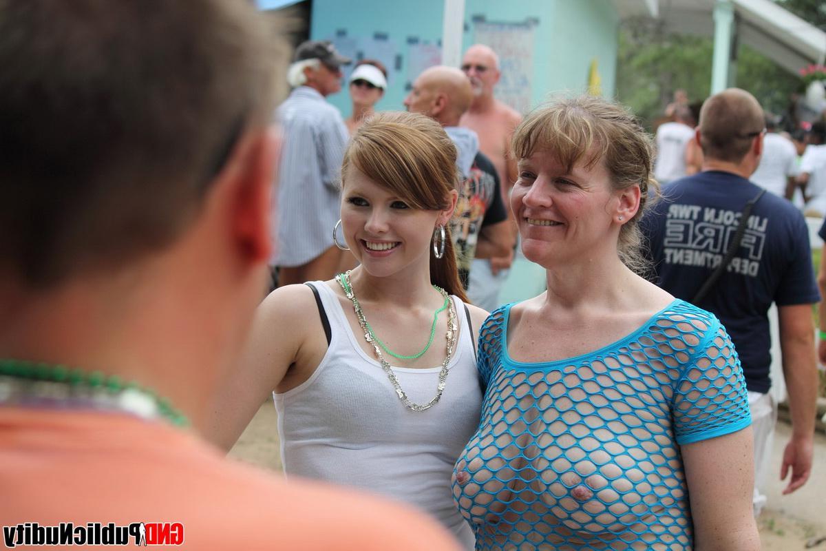 12P Hot strippers and cute girls show off at a public nudity outdoor party