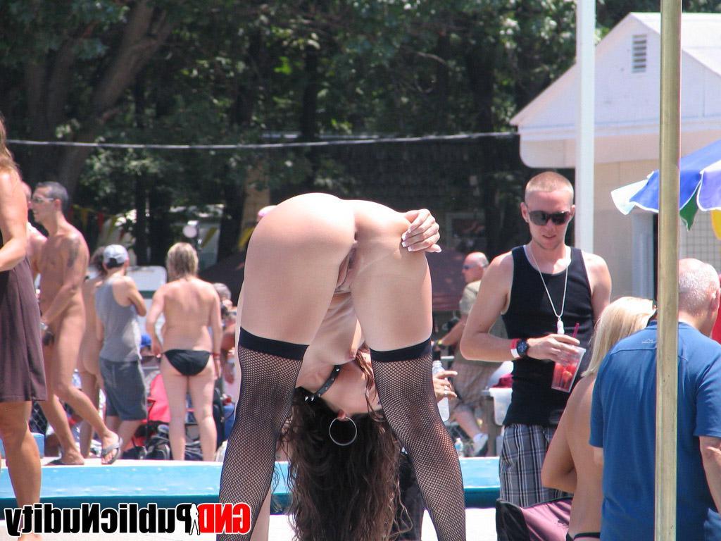 12P Random naked people at an outdoor public nudity party