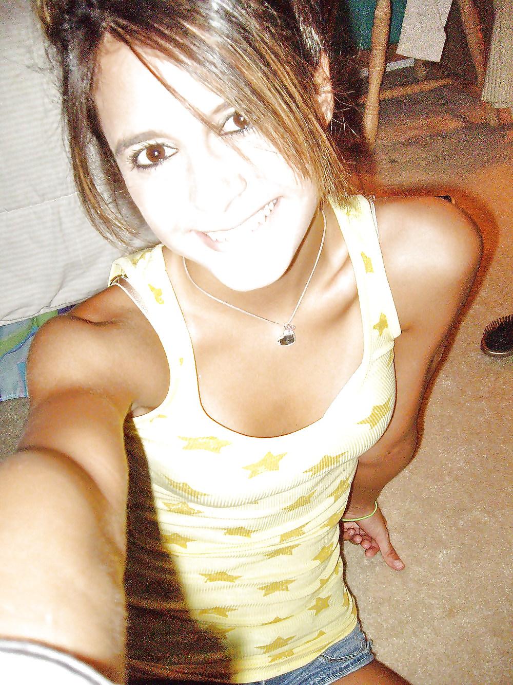 12P Teen skinny brunette showing all for the camera