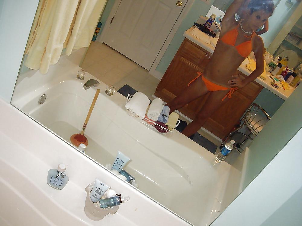 12P Teen skinny brunette showing all for the camera