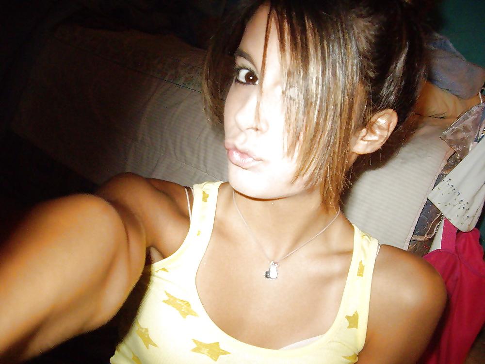 12P Teen skinny brunette showing all for the camera