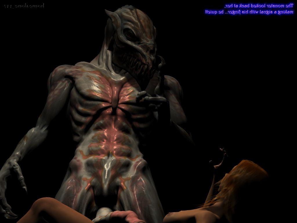 16P Alien with very long and fat cock hard fucking and cum covering pretty teen