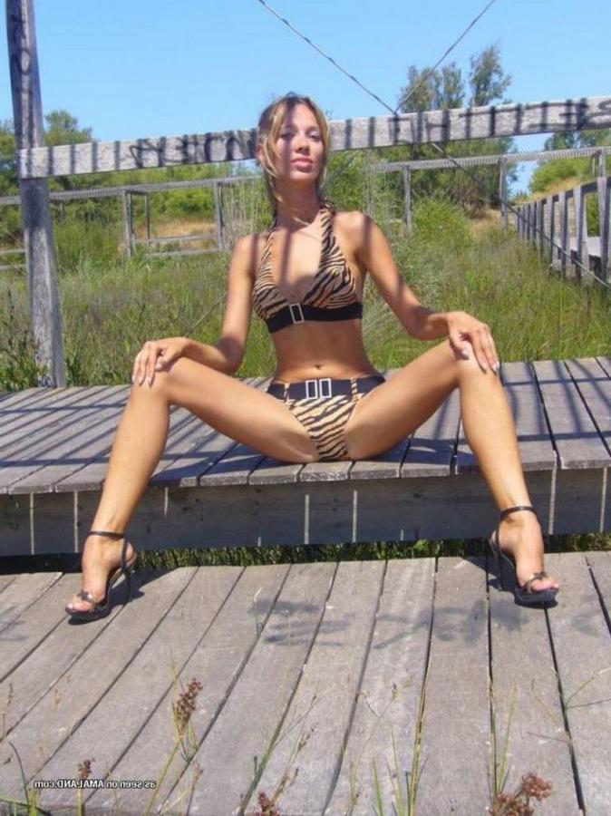 12P Collection of an amateur chick being a tease outdoors
