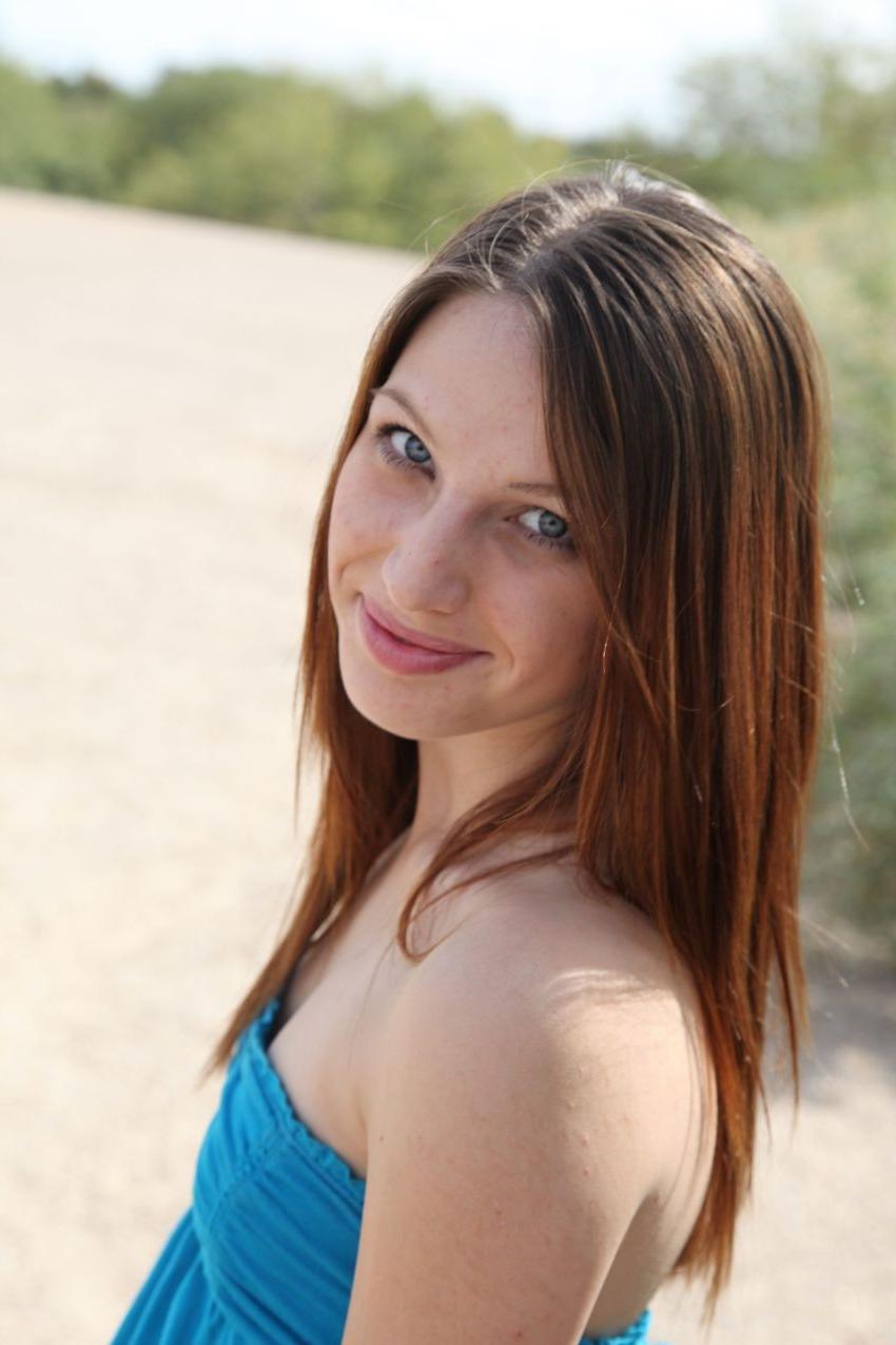 16P Tender pregnant redhead teen showing her sexy naked body outdoors