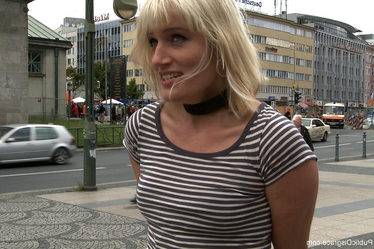 24P Girl being stripped, tied and fucked outdoor in streets of city