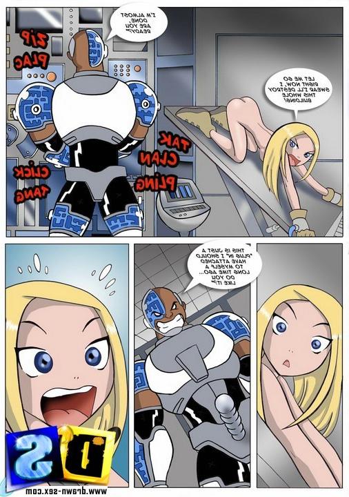 12P Teen Titans fighting the horny alien intruders