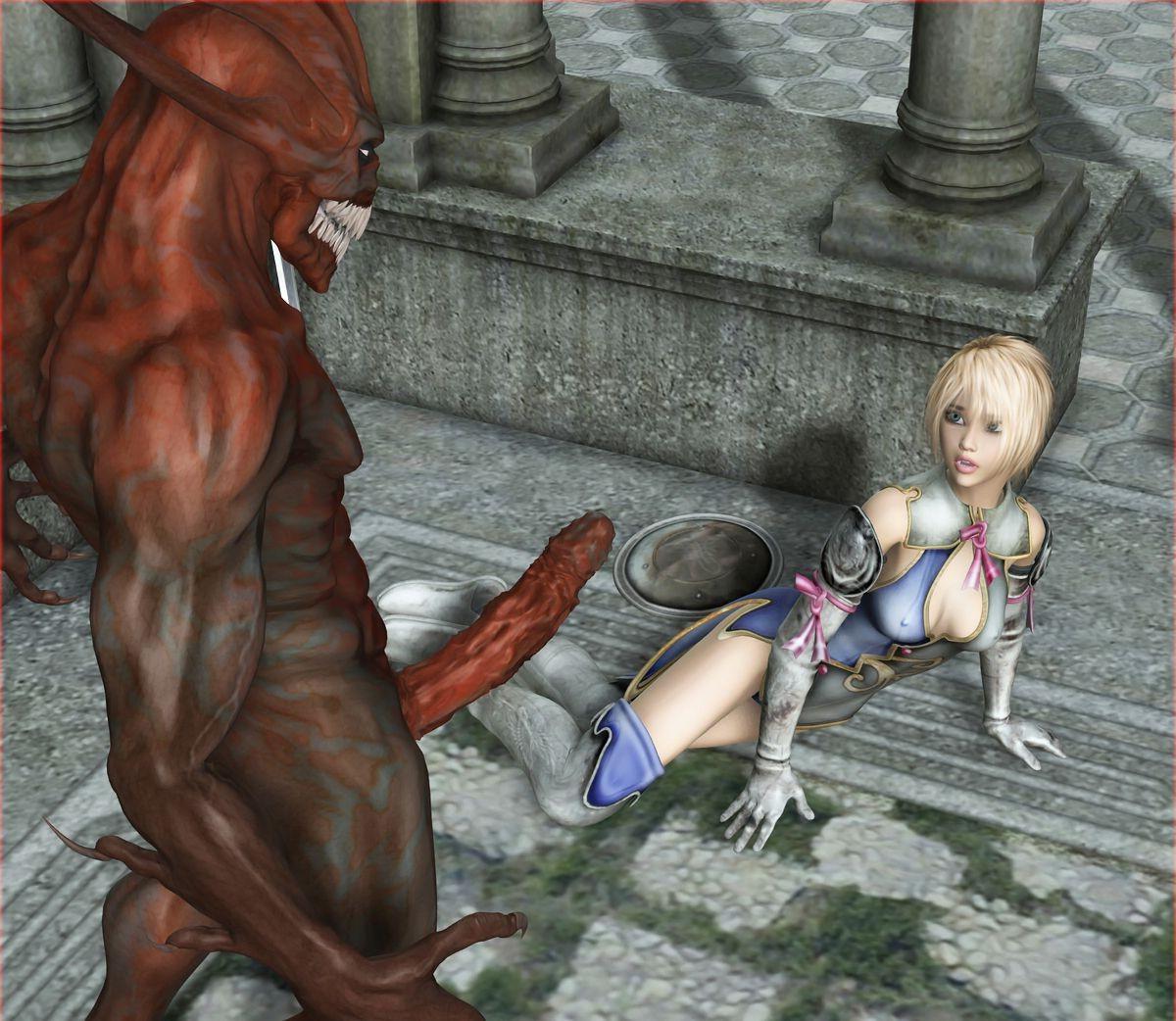 16P Pretty 3d teen hard fucked by a ugly alien with huge long cock