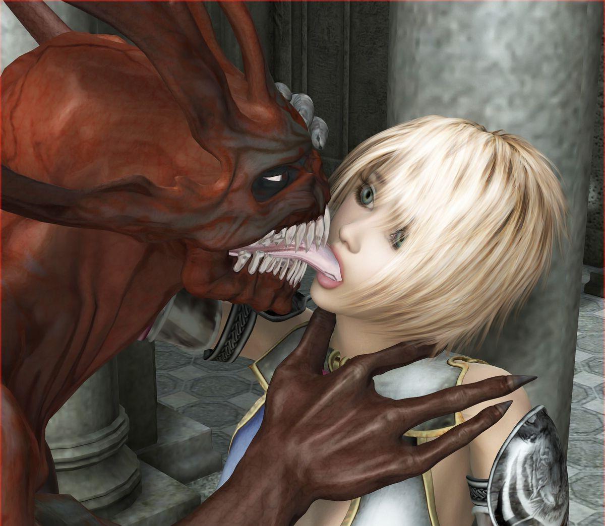 16P Pretty 3d teen hard fucked by a ugly alien with huge long cock